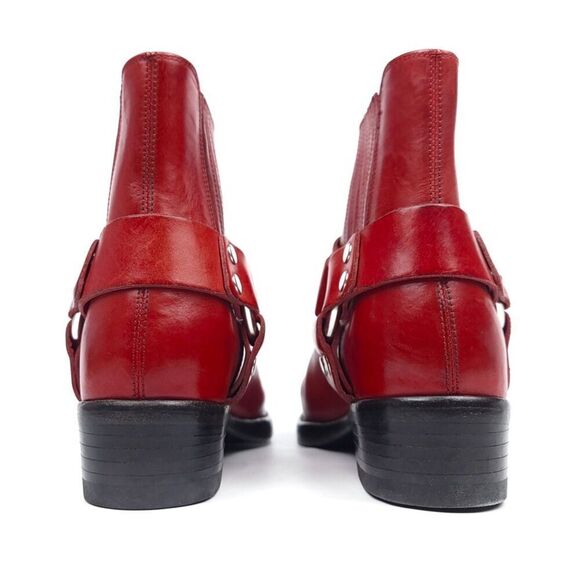 RE/DONE Short Cavalry Harness Boots Western 90s Grunge Cherry Red 36 Horse Girl - Picture 7 of 12